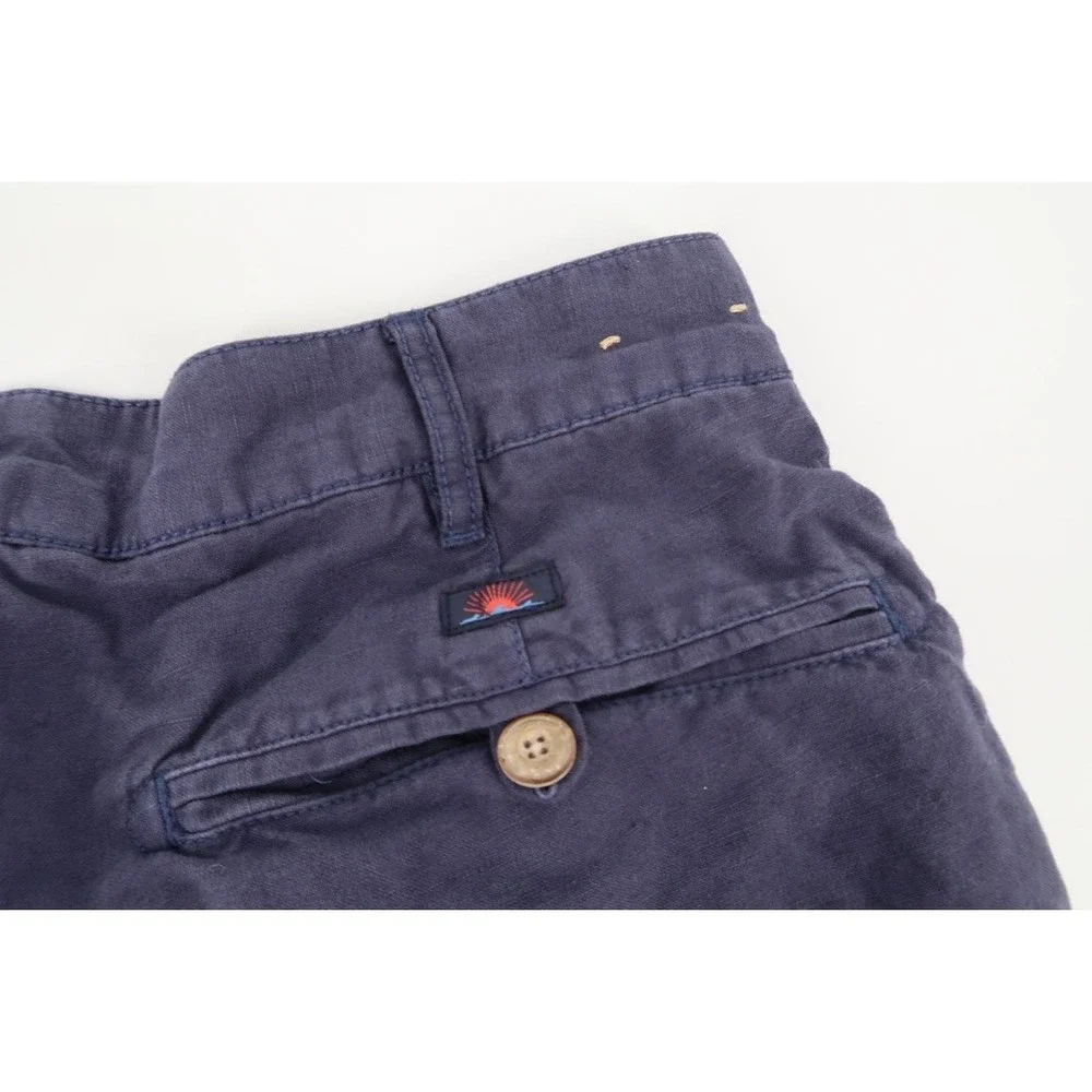 Faherty Malibu Shorts Cotton Linen Blend Summer‎ Dark Navy Men's Size 30